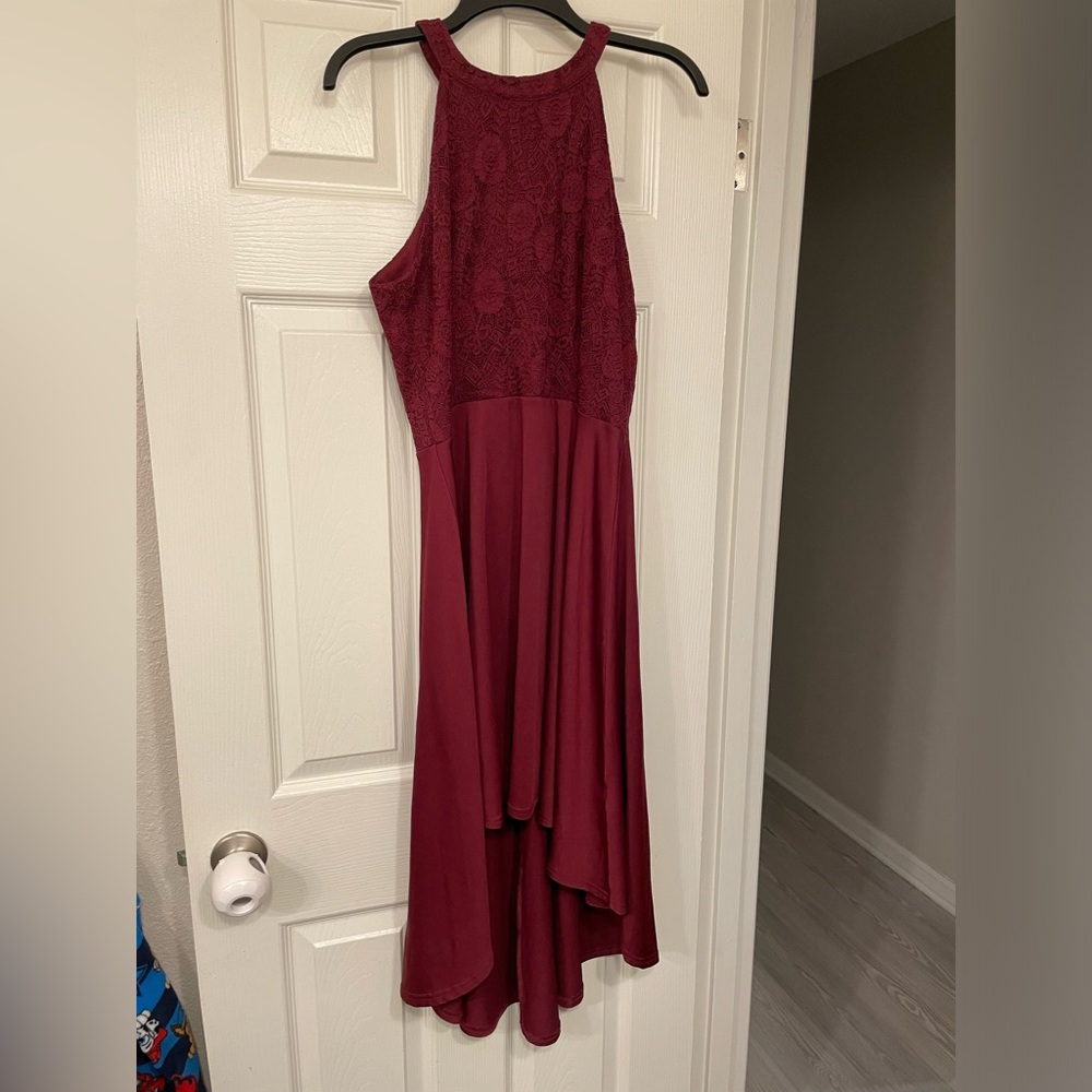 Sexy lace detail semi formal dress